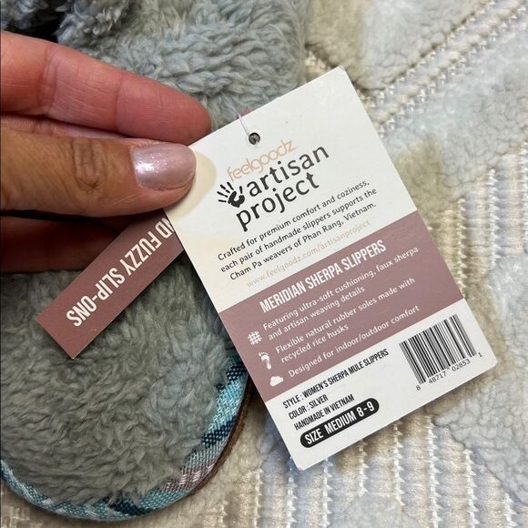 Feelgoodz - Women's Faux Sherpa Mule Slipper Indoor / Outdoor House Shoes - Picture 4 of 7